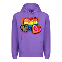 Purple pride hearts Premium Hoodie - Zillion Design Studio