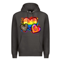 Smoke pride hearts Premium Hoodie - Zillion Design Studio