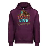 Mauve Wine long live cowboys Urban Hoodie - texasbilliewilder