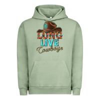 Pigment Oil Green long live cowboys Urban Hoodie - texasbilliewilder