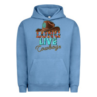 Pigment Pebble Blue long live cowboys Urban Hoodie - texasbilliewilder