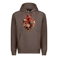 Coffee Heart Skulls Premium Hoodie - RanaPortraitStore