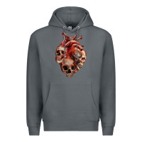 Rock Heart Skulls Premium Hoodie - RanaPortraitStore