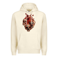 Sandshell Heart Skulls Premium Hoodie - RanaPortraitStore