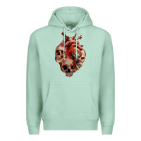 Seafoam Heart Skulls Premium Hoodie - RanaPortraitStore