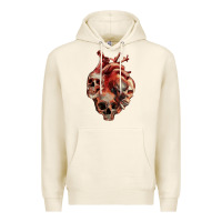 Tofu Heart Skulls Premium Hoodie - RanaPortraitStore
