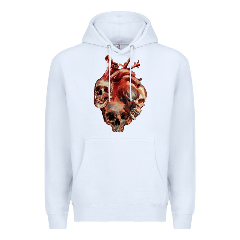 Heart Skulls Premium Hoodie by RanaPortraitStore | Teevron