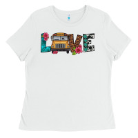 White love school bus Ladies Tee - Artiststas