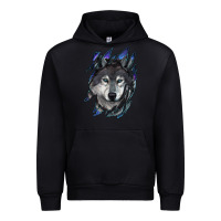 Black Wolf scratch mark Urban Hoodie - RanaPortraitStore