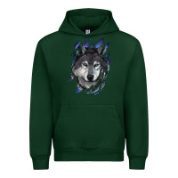 Foreset Green Wolf scratch mark Urban Hoodie - RanaPortraitStore