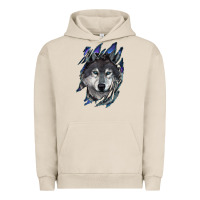 Pigment French Oak Wolf scratch mark Urban Hoodie - RanaPortraitStore