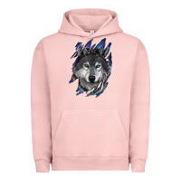Pigment Salmon Wolf scratch mark Urban Hoodie - RanaPortraitStore