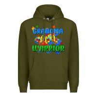 Army Green grandma of a warrior Premium Hoodie - Zillion Design Studio