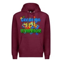 Burgundy grandma of a warrior Premium Hoodie - Zillion Design Studio