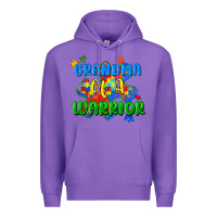 Purple grandma of a warrior Premium Hoodie - Zillion Design Studio
