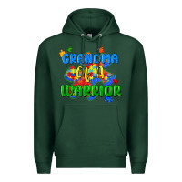 Sports Green grandma of a warrior Premium Hoodie - Zillion Design Studio