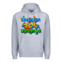 Heather Grey grandma of a warrior Premium Hoodie - Zillion Design Studio