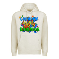 Oatmeal Heather grandma of a warrior Premium Hoodie - Zillion Design Studio