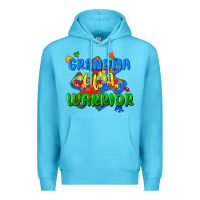 Ocean Blue grandma of a warrior Premium Hoodie - Zillion Design Studio