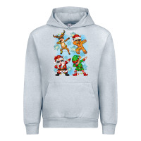 Heather Grey dabbing christmas Urban Hoodie - Zillion Design Studio