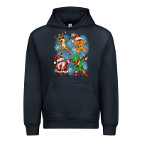 Navy dabbing christmas Urban Hoodie - Zillion Design Studio