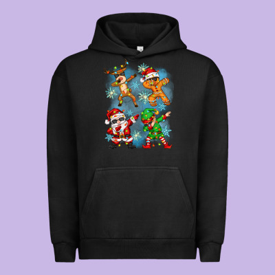 Dabbing Christmas Urban Hoodie Designed By Zillion Design Studio