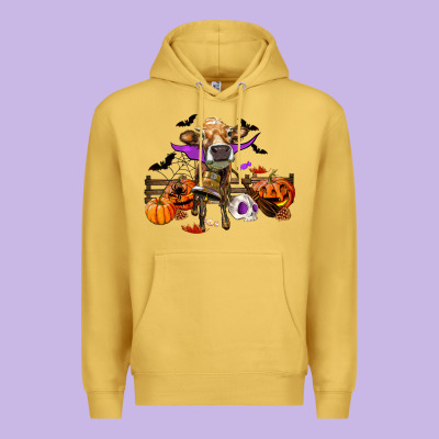 Heifer Cow Halloween Premium Hoodie Designed By Ranaportraitstore