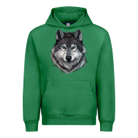 Emerald Wolf Urban Hoodie - RanaPortraitStore