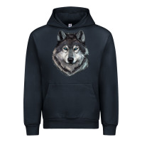 Navy Wolf Urban Hoodie - RanaPortraitStore