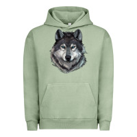 Pigment Oil Green Wolf Urban Hoodie - RanaPortraitStore