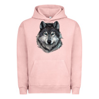 Pigment Salmon Wolf Urban Hoodie - RanaPortraitStore