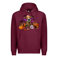 Burgundy Heifer cow halloween Premium Hoodie - RanaPortraitStore
