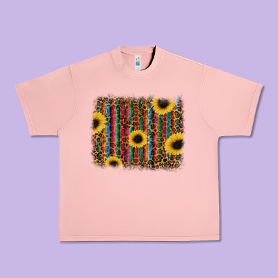Sunflowers Serape Leopard Urban Heavy Tee Designed By Ranaportraitstore