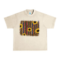 Sandshell sunflowers serape leopard Urban Heavy Tee - RanaPortraitStore