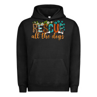 Pigment Black rescue all the dogs Urban Hoodie - texasbilliewilder