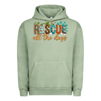 Pigment Oil Green rescue all the dogs Urban Hoodie - texasbilliewilder