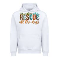 White rescue all the dogs Urban Hoodie - texasbilliewilder