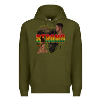 Army Green strong with glitter Premium Hoodie - texasbilliewilder