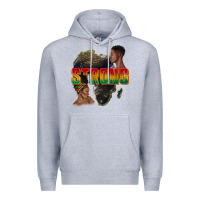 Heather Grey strong with glitter Premium Hoodie - texasbilliewilder
