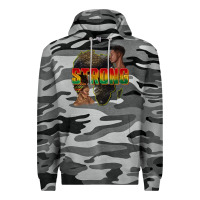Slate Camo strong with glitter Premium Hoodie - texasbilliewilder