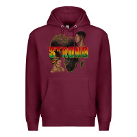 Burgundy strong with glitter Premium Hoodie - texasbilliewilder