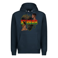 Navy strong with glitter Premium Hoodie - texasbilliewilder