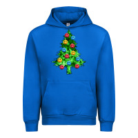 Cobalt sequin's christmas tree Urban Hoodie - Zillion Design Studio