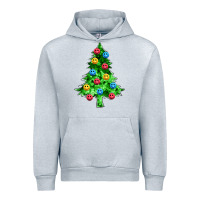 Heather Grey sequin's christmas tree Urban Hoodie - Zillion Design Studio