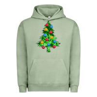 Pigment Oil Green sequin's christmas tree Urban Hoodie - Zillion Design Studio