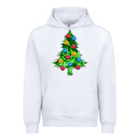 White sequin's christmas tree Urban Hoodie - Zillion Design Studio