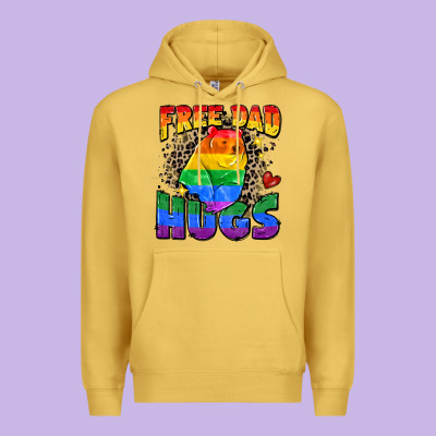 Free Dad Hugs Premium Hoodie Designed By Zillion Design Studio
