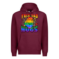 Burgundy free dad hugs Premium Hoodie - Zillion Design Studio