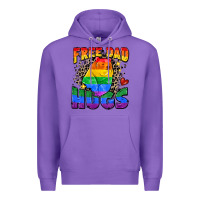 Purple free dad hugs Premium Hoodie - Zillion Design Studio