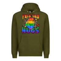Army Green free dad hugs Premium Hoodie - Zillion Design Studio